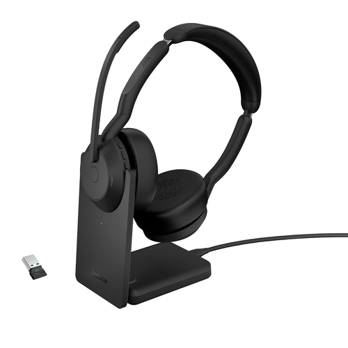 Jabra 25599-989-989 headphones/headset Wired & Wireless Head-band Office/Call center Bluetooth Charging stand Black