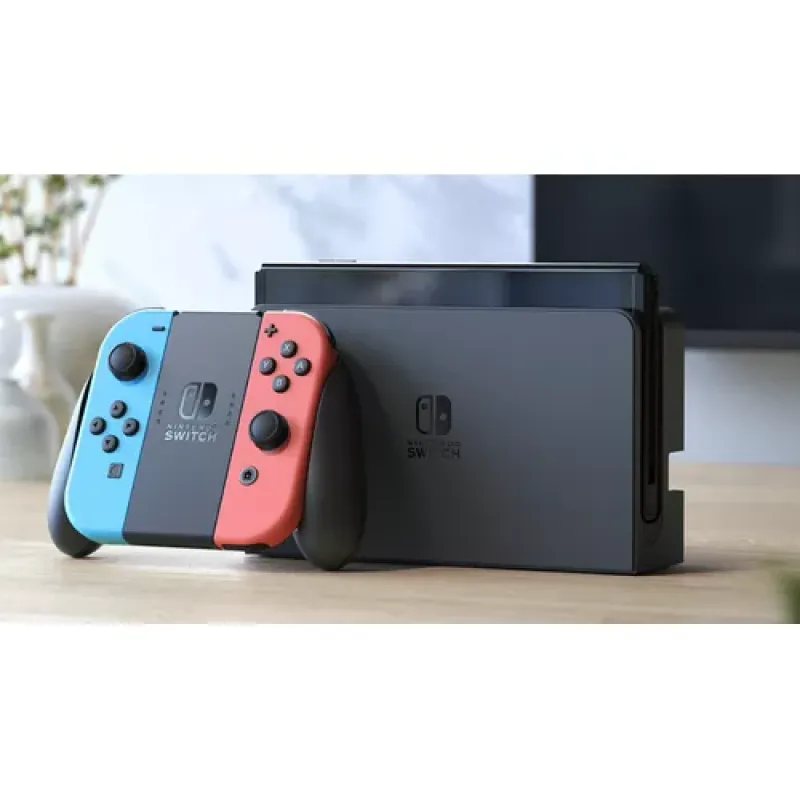Nintendo Switch OLED portable game console 17.8 cm (7") 64 GB Touchscreen Wi-Fi Blue, Red