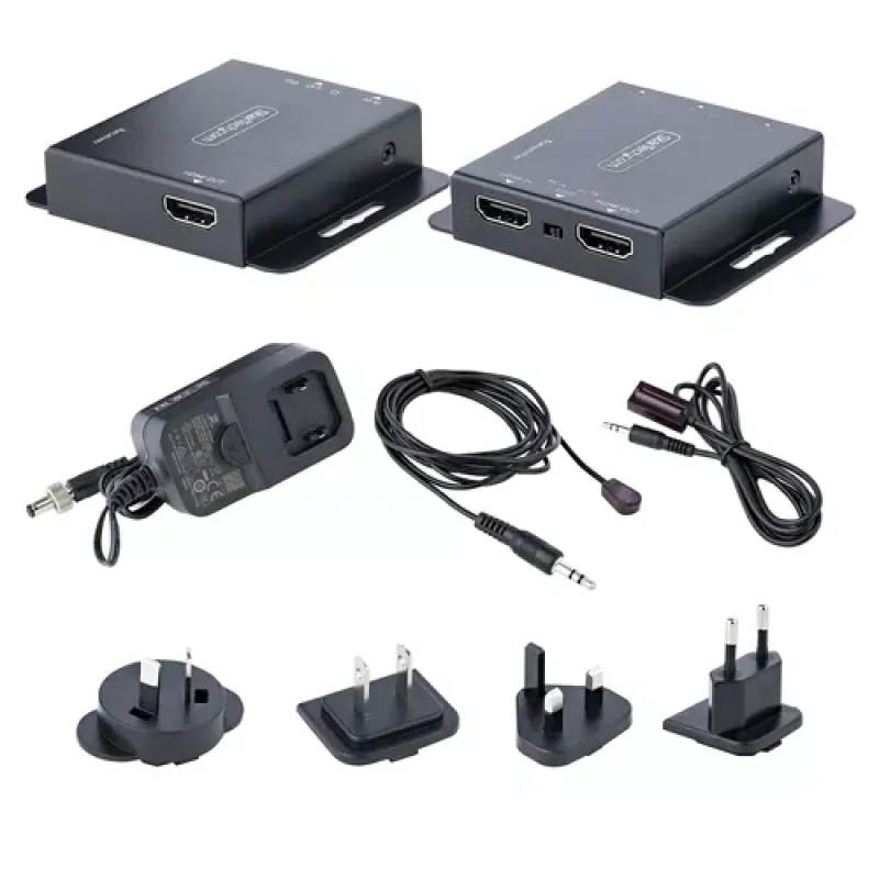 StarTech.com EXTEND-HDMI-4K40C6P1 AV extender AV transmitter & receiver Black