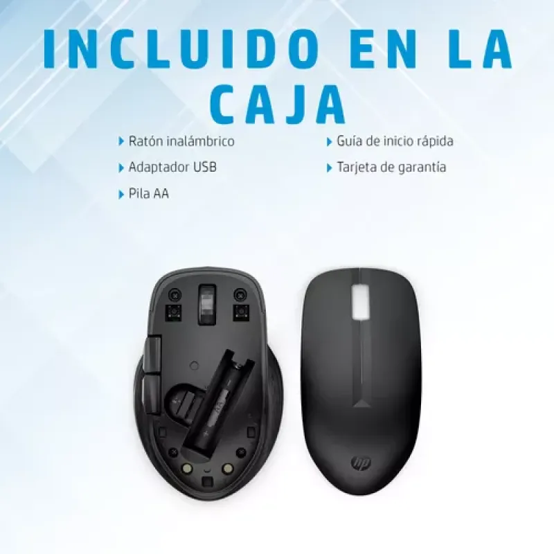 HP 435 Multi-Device Wireless Mouse ratón Oficina Ambidextro RF Wireless + Bluetooth 4000 DPI