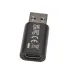 V7 V7USB3AC kabelių lizdinio / kištukinio jungčių tipo keitiklis USB A USB C Juoda