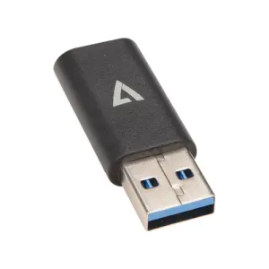 V7 V7USB3AC kabelių lizdinio / kištukinio jungčių tipo keitiklis USB A USB C Juoda