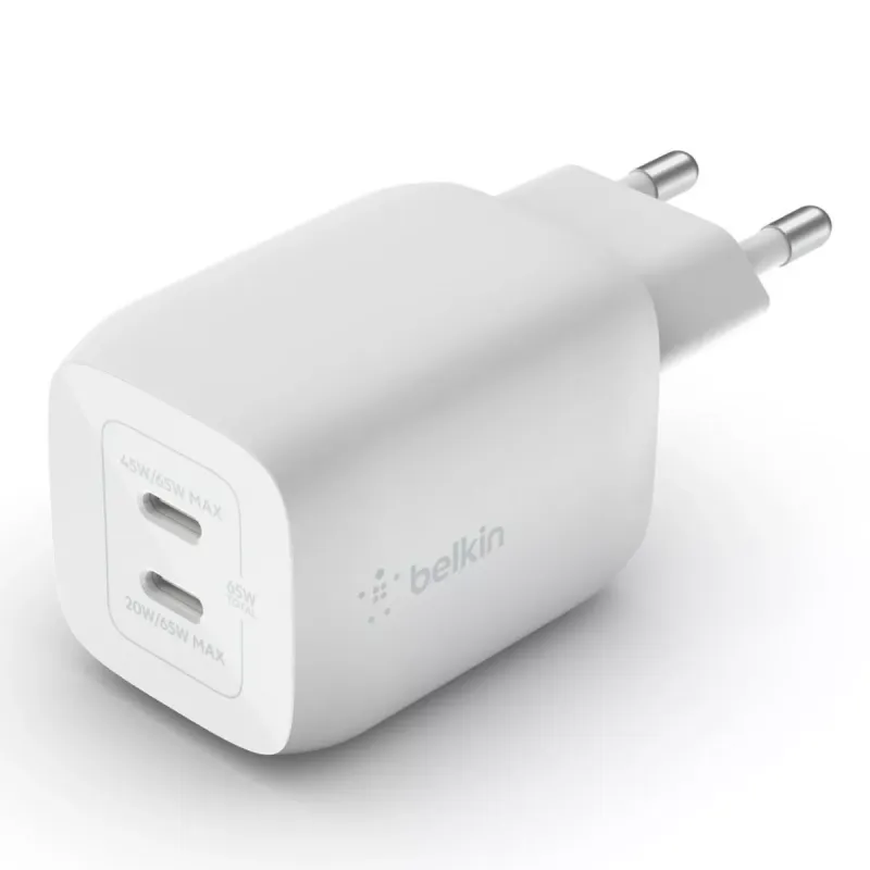 Cargador de Pared Belkin WCH013VFWH Blanco 65 W