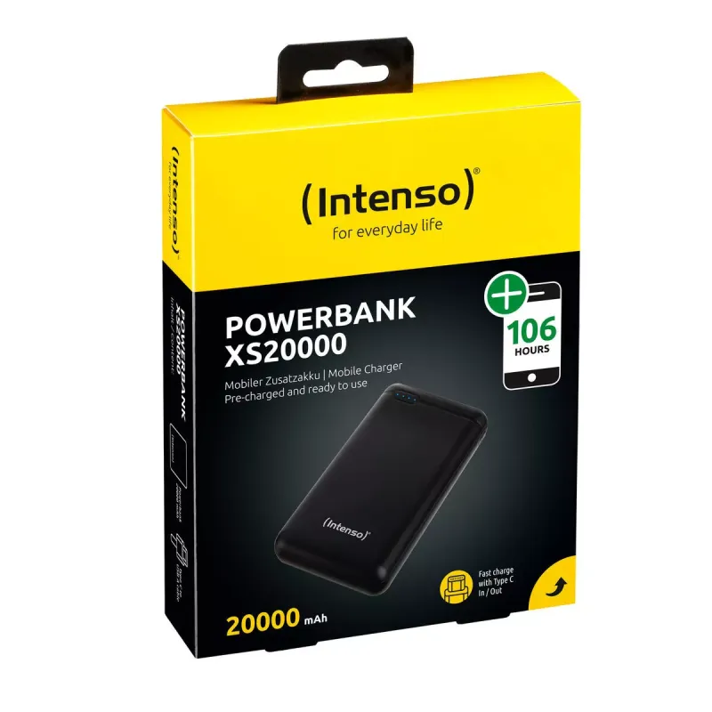 Powerbank INTENSO XS20000 Juoda 20000 mAh