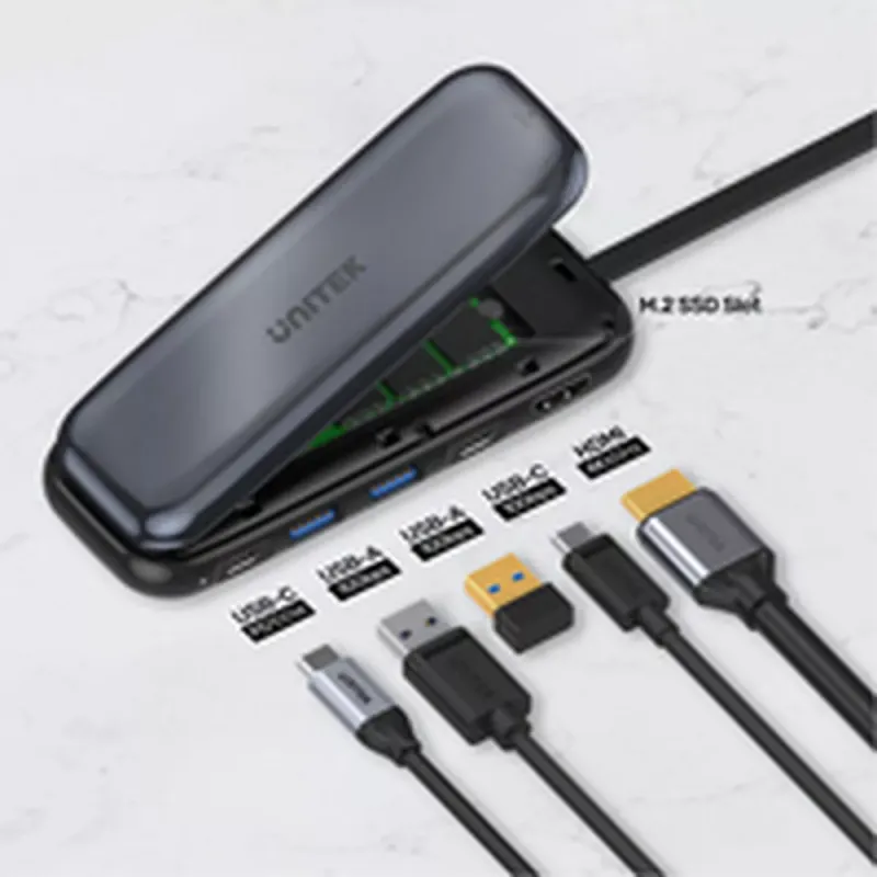 USB šakotuvas Unitek D1046A Pilka