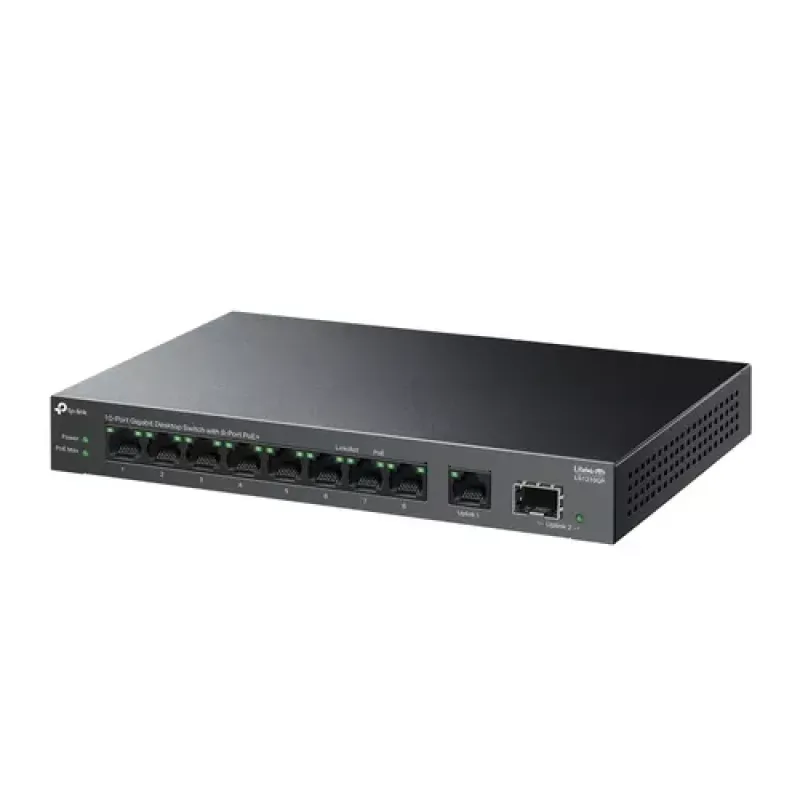 TP-Link LiteWave LS1210GP network switch Unmanaged Gigabit Ethernet (10/100/1000) Power over Ethernet (PoE) Black