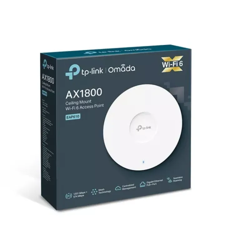 TP-Link Omada EAP610 WLAN prieigos taškas 1775 Mbit/ai Balta Maitinimas per Eternetą (PoE)