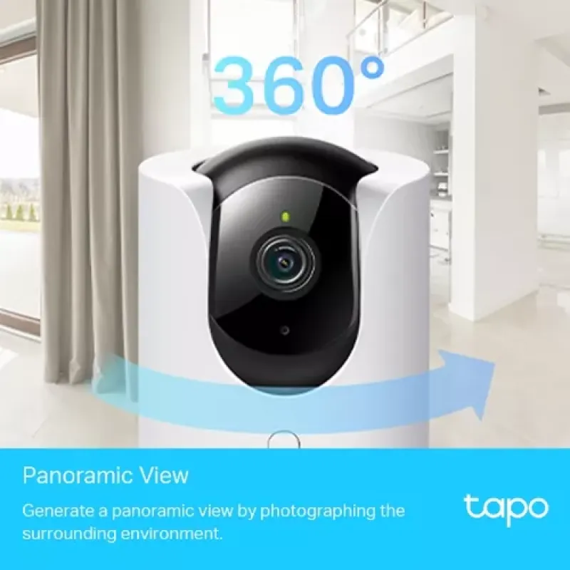 TP-Link Tapo C225 Tower IP apsaugos kamera Vidaus 2560 x 1440 pikseliai Stalas
