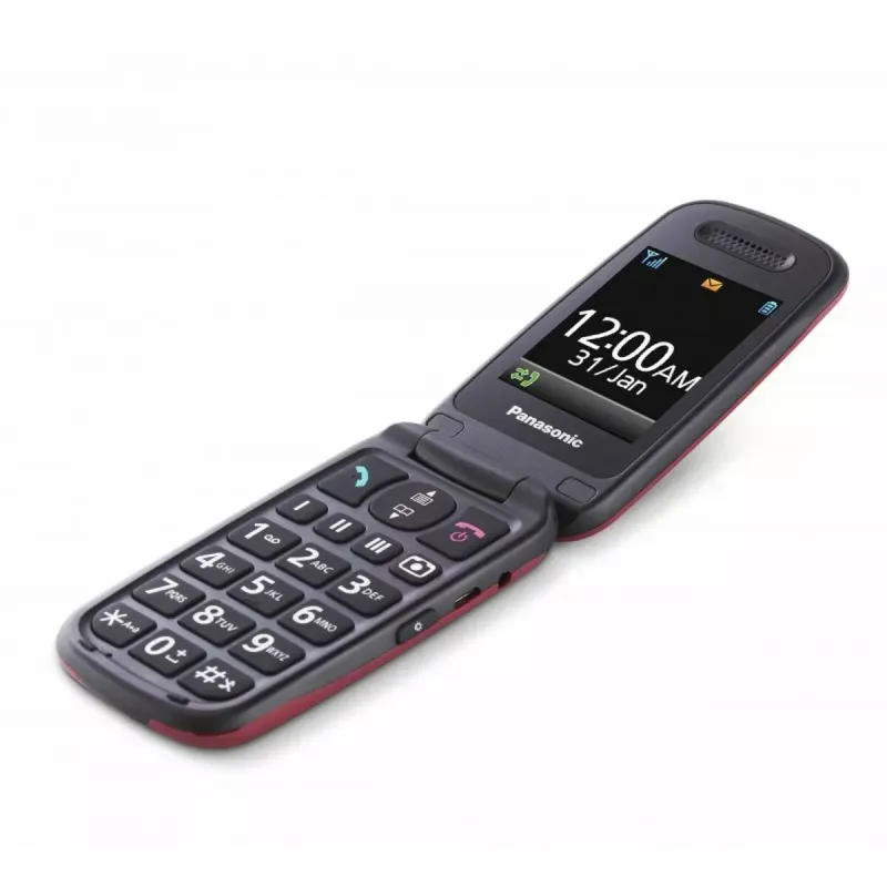 Teléfono Móvil para Mayores Panasonic KX-TU446EXR 2,4" Rojo Granate