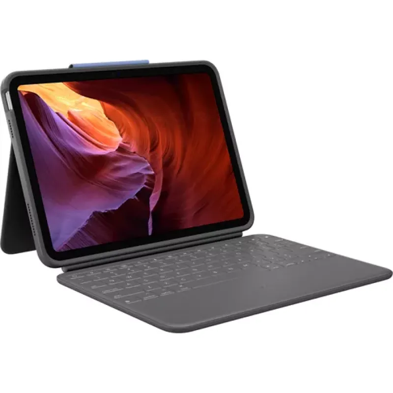 Logitech Rugged Folio QWERTZ Vokiečių Smart Connector Grafitas