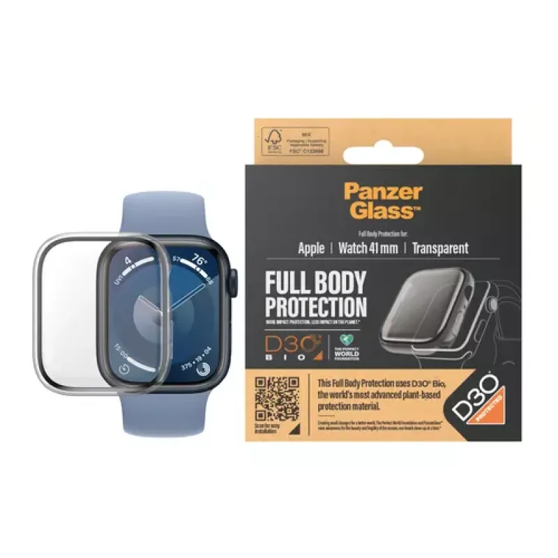 PanzerGlass Apple Watch Full Body Case D30 Tempered glass, Polyethylene terephthalate (PET)