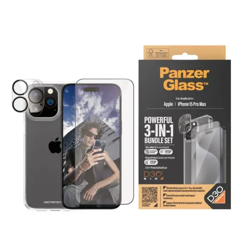 PanzerGlass B1175+2812 mobile phone screen/back protector Clear screen protector Apple 1 pc(s)