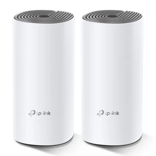 TP-Link Deco E4 (2-pack) Dual-band (2.4 GHz / 5 GHz) Wi-Fi 5 (802.11ac) White, Grey Internal