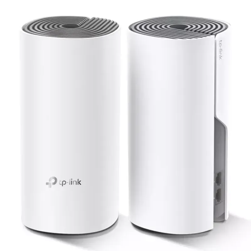 TP-Link Deco E4 (2-pack) Dual-band (2.4 GHz / 5 GHz) Wi-Fi 5 (802.11ac) White, Grey Internal