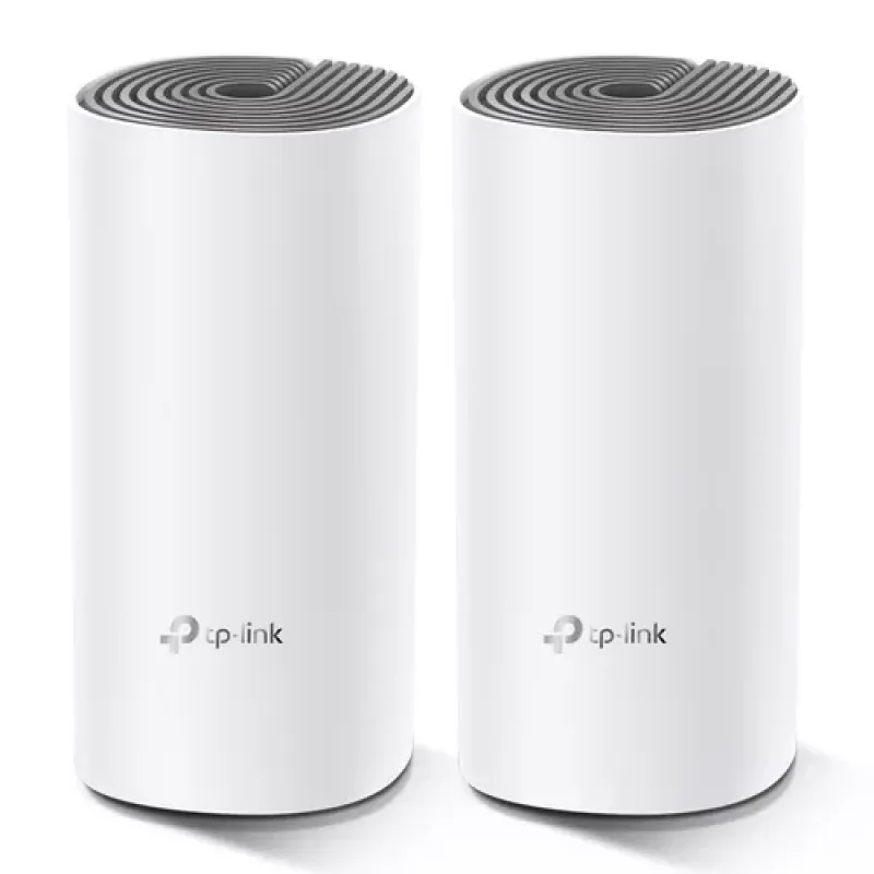 TP-Link Deco E4 (2-pack) Dual-band (2.4 GHz / 5 GHz) Wi-Fi 5 (802.11ac) White, Grey Internal