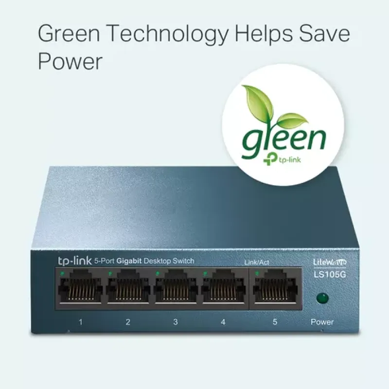 TP-Link LS105G Ne-valdomas Gigabit Ethernet (10/100/1000) Mėlyna