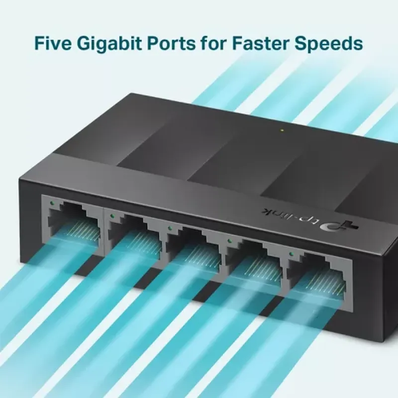 TP-Link LS1005G Ne-valdomas Gigabit Ethernet (10/100/1000) Juoda