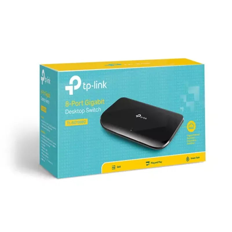 TP-Link TL-SG1008D Unmanaged Gigabit Ethernet (10/100/1000) Black