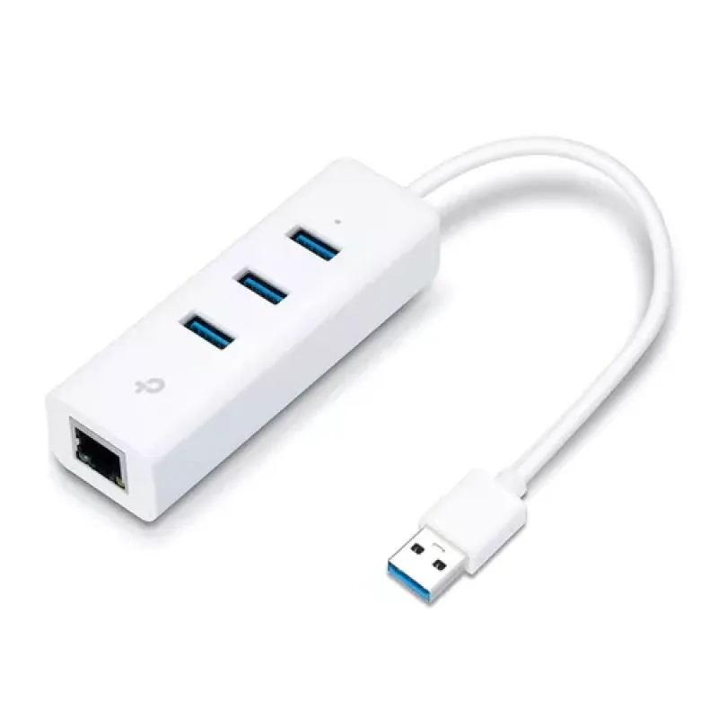 TP-Link UE330 knyginių kompiuterių dokas / jungčių replikatorius Vielinis USB 3.2 Gen 1 (3.1 Gen 1) Type-A Balta