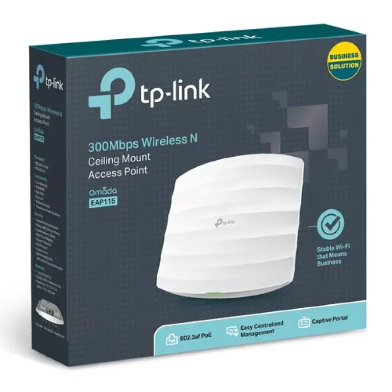 TP-Link Omada EAP115 300 Mbit/ai Balta Maitinimas per Eternetą (PoE)