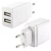 Cargador de Pared KSIX 2 USB 2.4A Blanco