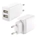 Cargador de Pared KSIX 2 USB 2.4A Blanco