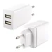 Cargador de Pared KSIX 2 USB 2.4A Blanco