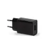 Sieninis įkroviklis + USB A - USB C kabelis KSIX USB Juoda