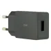 Sieninis įkroviklis + USB A - USB C kabelis KSIX USB Juoda