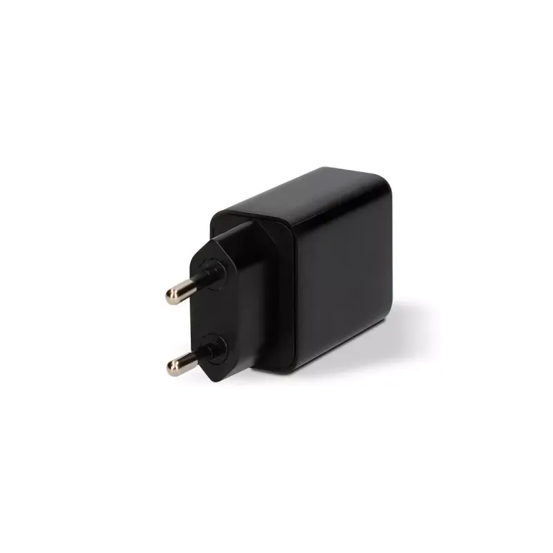 Sieninis įkroviklis + USB A - USB C kabelis KSIX USB Juoda