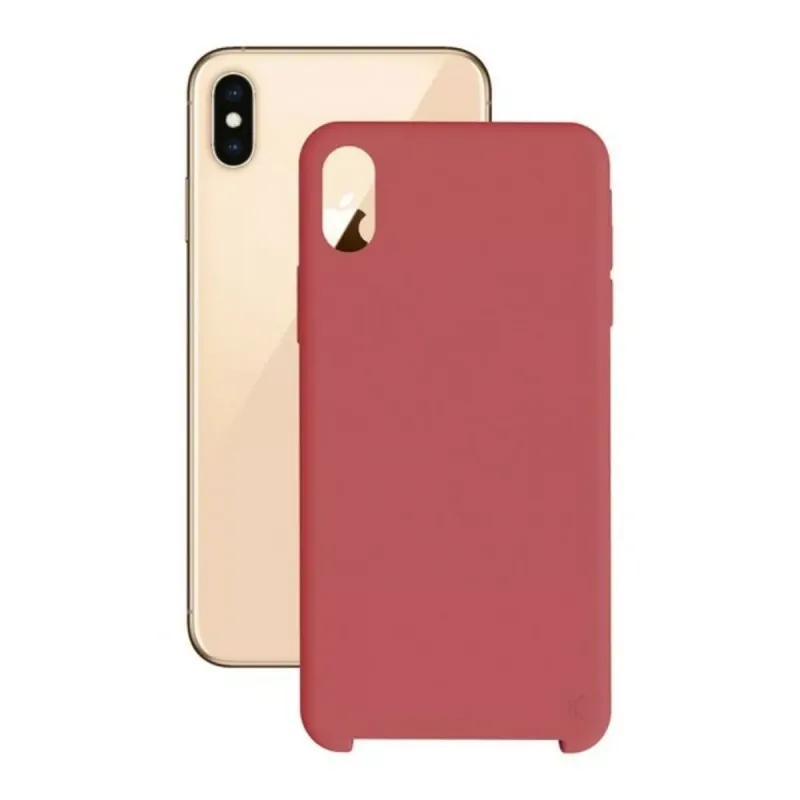 Mobiliojo telefono dėklas iPhone XS Max KSIX Soft Raudona