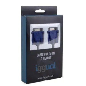 iggual IGG318577 VGA cable 2 m VGA (D-Sub) Black, Blue