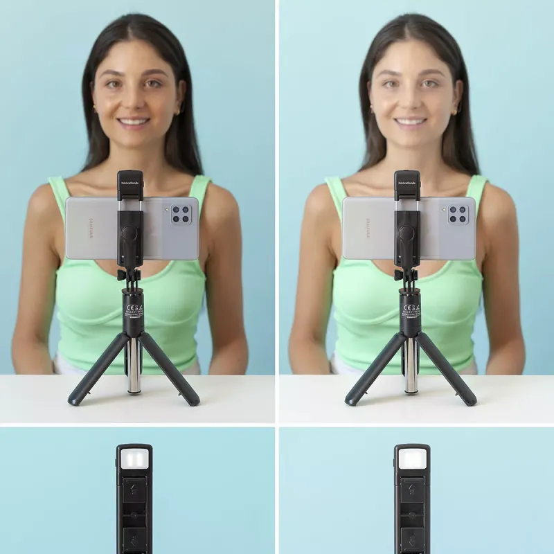 Extendable Tripod for Mobile Phone with LED and Remote Tridiex InnovaGoods