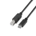 AISENS A107-0054 cable USB USB 2.0 2 m USB C USB B Negro