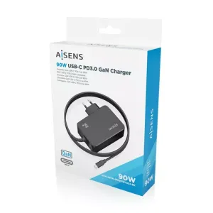 AISENS ASCH-1PD90WL034-BK cargador de dispositivo móvil Universal Negro Corriente alterna Interior