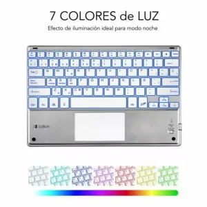 Keyboard and Touchpad Subblim SUB-KBT-SMBT50 Silver Spanish Qwerty QWERTY