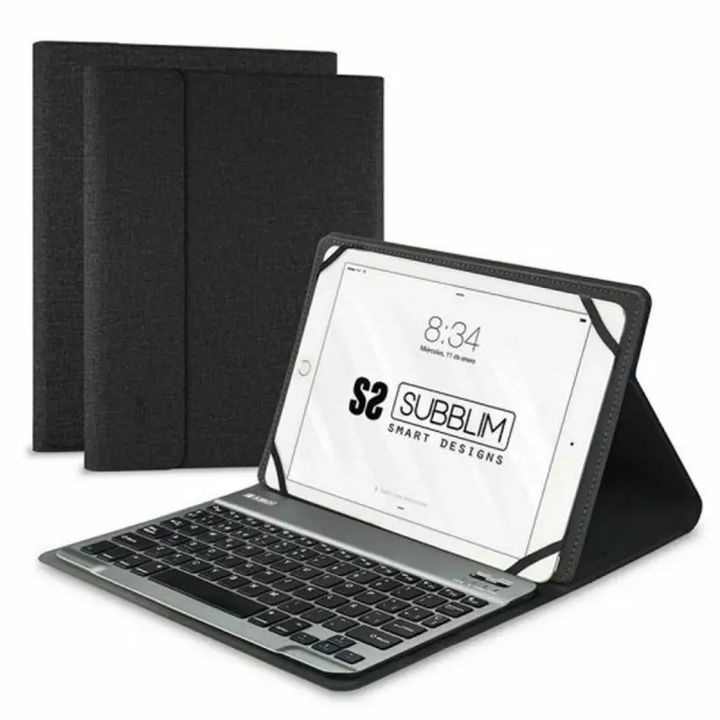 Planšetės ir klaviatūros dėklas Subblim SUB-KT2-BT0001 10.1" Juoda Ispaniška Qwerty QWERTY Bluetooth