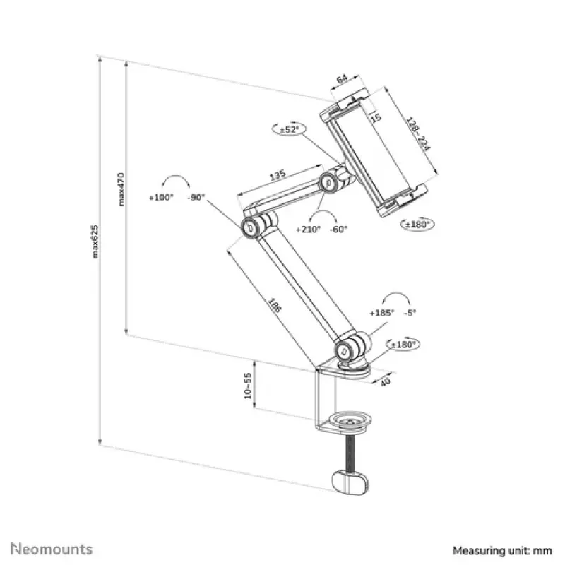 Neomounts DS15-545BL1 laikiklis Planšetė / UMPC Juoda