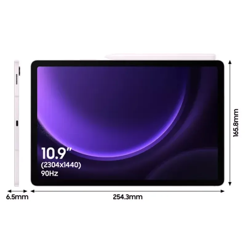 Samsung Galaxy Tab S9 FE S9 FE Samsung Exynos 128 GB 27.7 cm (10.9") 6 GB Wi-Fi 6 (802.11ax) Android 13 Lilac