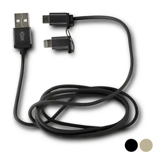 Kabelis USB į mikro USB ir "lightning" tipo jungtį KSIX